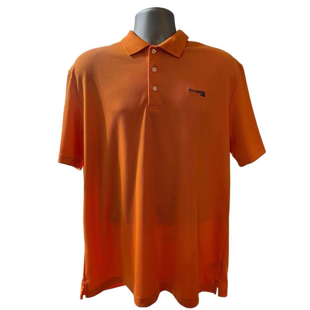 Chaps Golf 78 Stay-Dry Orange Short Sleeve Three Button Golf Polo Size L